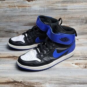 Nike Air Jordan Mens 1 FlyEase Basketball Shoes CQ3835-041 Black Royal Blue 11